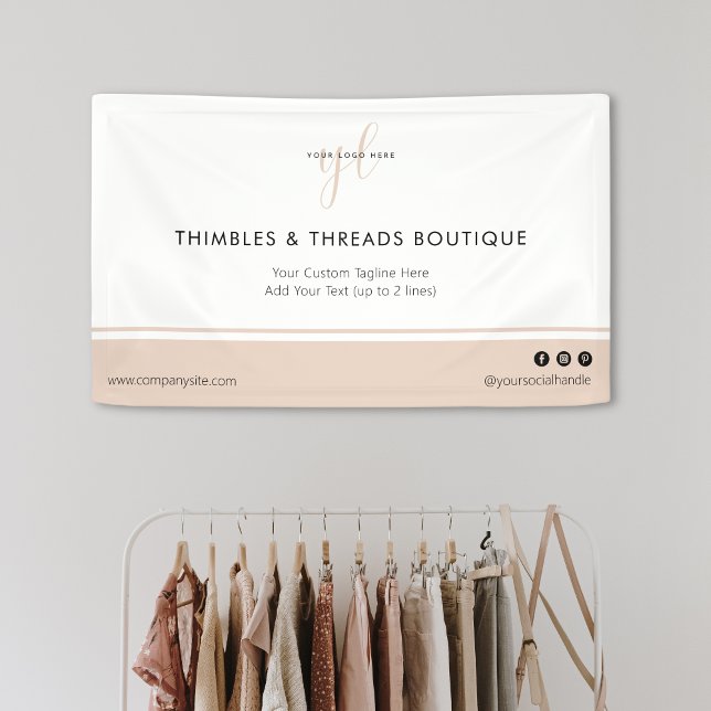 Banderoles Propre et simple logo d'entreprise Marketing d'évé (Créateur téléchargé)