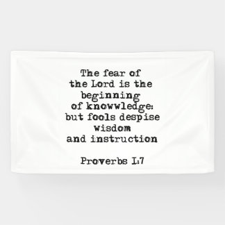 Banderoles Proverbes 1:7| La peur du Seigneur |Bannières