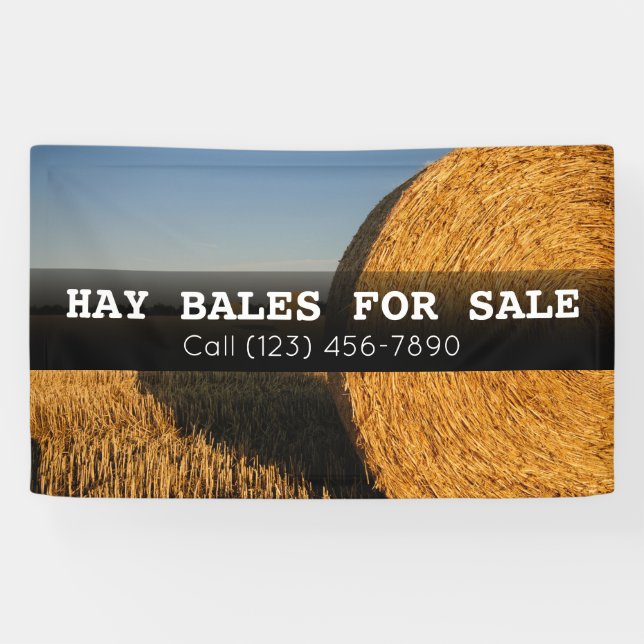 Banderoles Publicité Hay Bales À Vendre Farm Business Banner (Horizontal)