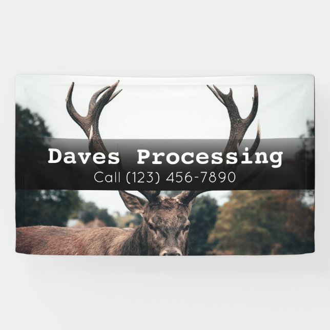 Banderoles Publicité Jeu Deer Animal Processing Business (Horizontal)