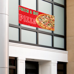 Banderoles Publicité pour Pizza Fraîche & Chaude au Pepperoni