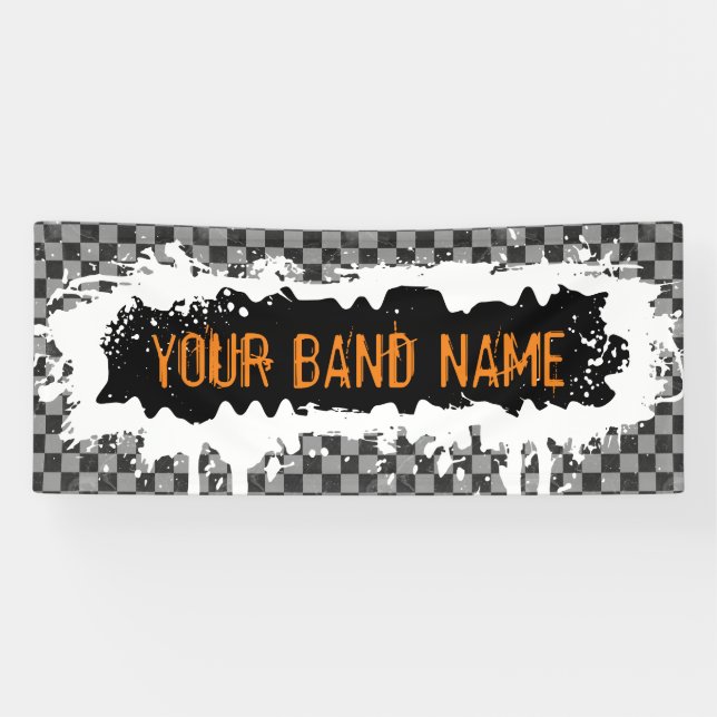 Banderoles Punk Rock Musique sur mesure Merch Musique Gig Mus (Horizontal)