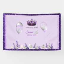 Purple étincelle Douce 16 Anniversaire fête