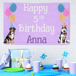 Banderoles Purple Photo Chien Chien Chien Chien Chien Anniver