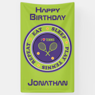 Banderoles Purple - vert Manger, dormir, jouer au tennis