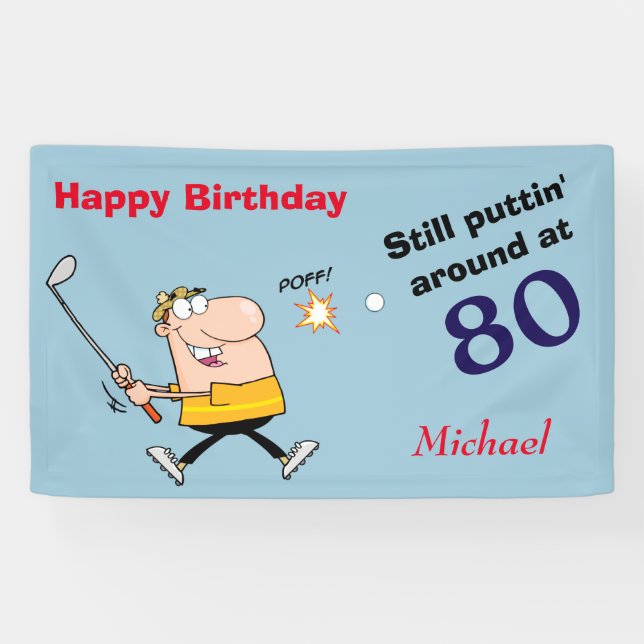 Banderoles Puttin' Environ 80 Golf Anniversaire (Horizontal)
