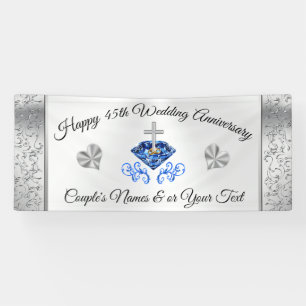 Banderoles Quarante-cinquième décorations d'anniversaire de