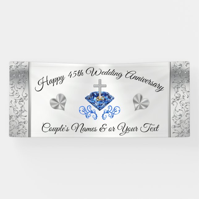 Banderoles Quarante-cinquième décorations d'anniversaire de (Horizontal)