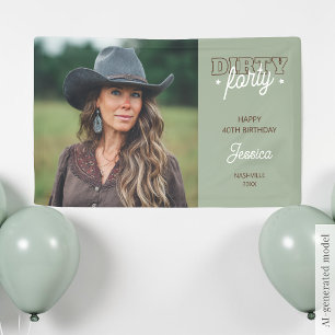 Banderoles Quarantième Anniversaire Dirty Forty Western Count