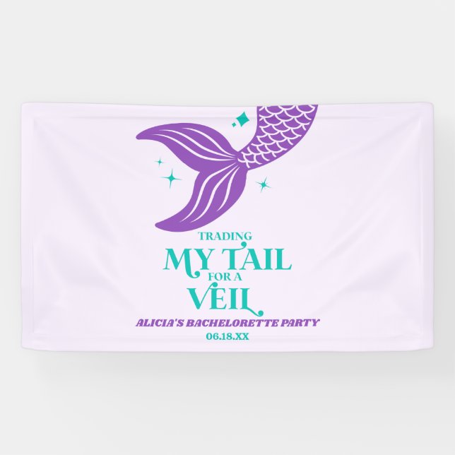 Banderoles Queue de commerce pour Veil Mermaid Bachelorette P (Horizontal)