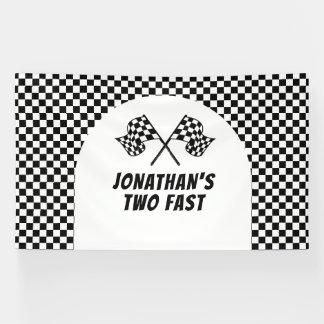 Banderoles Racing Birthday Two Fast backdrop banner