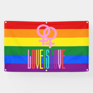 Banderoles Rainbow Flag Lesbian Pride L'amour LGBT