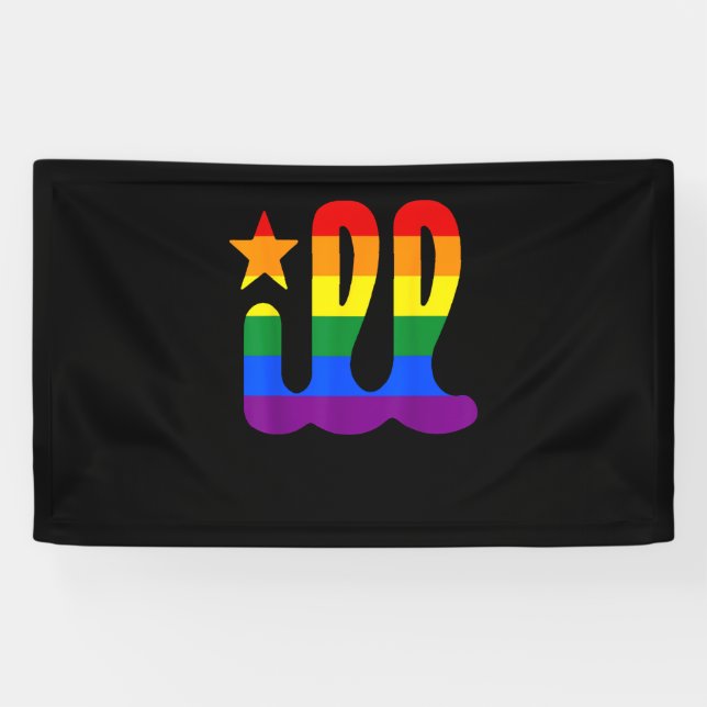 Banderoles Rainbow Pride Amour ill Philadelphia Philly Gay Pr (Horizontal)