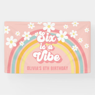 Banderoles Rainbow Retro Six est un Vibe Super 6e anniversair