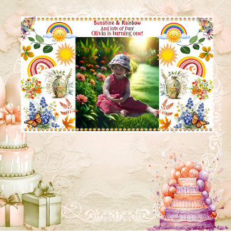 Banderoles Rainbow Sunshine Green Spring Garden 1er anniversa