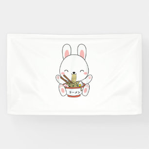 Banderoles Ramen Bunny Bowl pour Kawaii Ramen Noodle Soup Lov