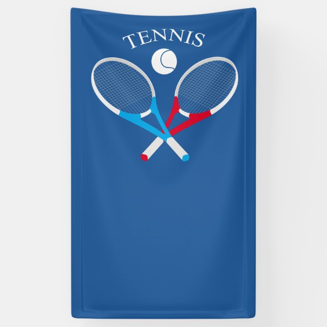 Banderoles Raquettes de tennis et ballon de tennis (Vertical)