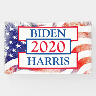 Banderoles Rassemblement de soutien électoral de Biden et Ha