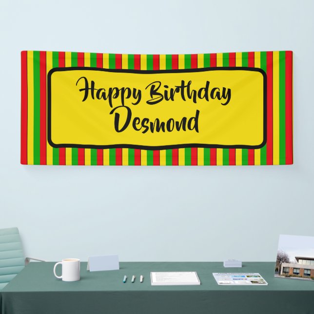 Banderoles Rasta jamaïcaine joyeuse fête d'anniversaire (Salon professionnel)