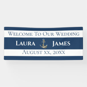Banderoles Réception de mariage d'Ancres nautiques
