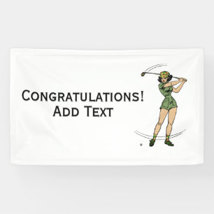 Banderoles Réchauffez-vous pour Golfing Personnelle Lady Golf