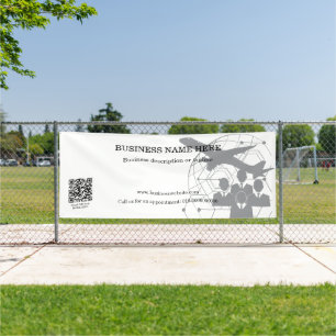 Banderoles Rectangle de code QR Boutique d'affaires intérieur