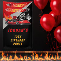 Red | Black Go Kart Racing Anniversaire