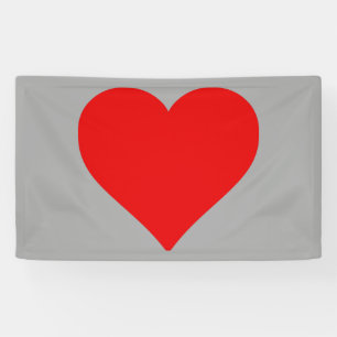 Banderoles Red Heart Shape Love Classic Simple Minimalisme
