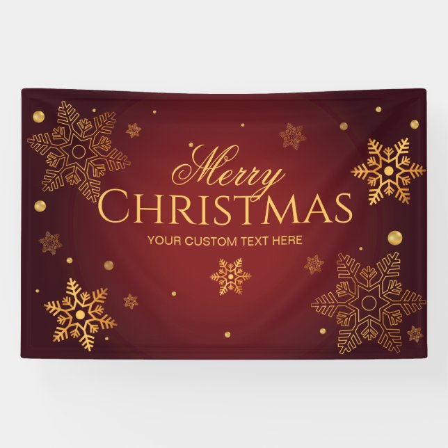 Banderoles Red Holidays Christmas party backdrop  (Horizontal)