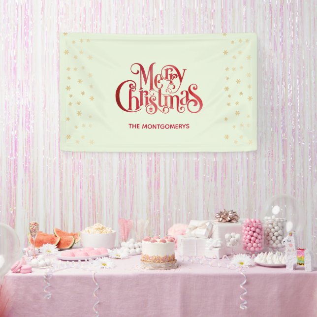 Banderoles Red Joyeux Noël Typographie Festive Police (Fête)