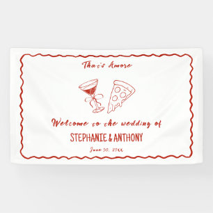Banderoles Red Whimsical Frame That's Amore Italien Mariage