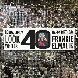 Banderoles Regardez qui 40 40e anniversaire photo de fête noi