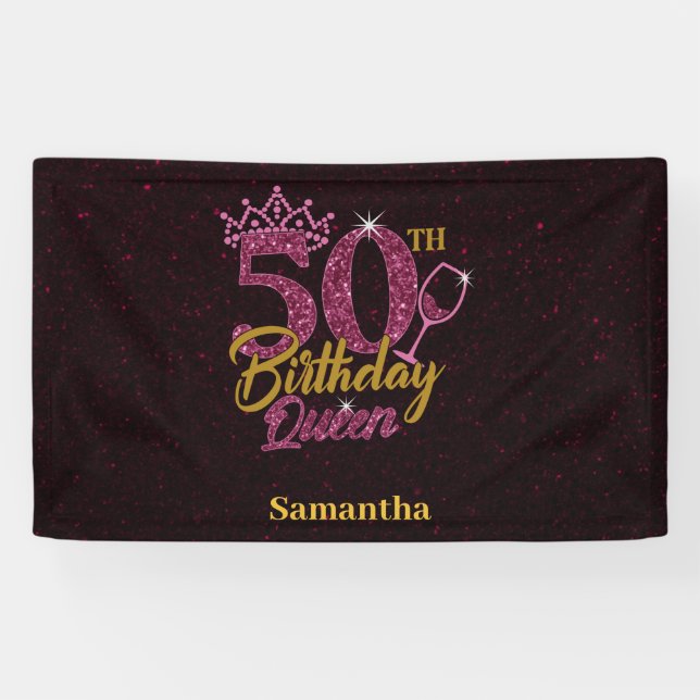 Banderoles Reine du 50e anniversaire (Horizontal)