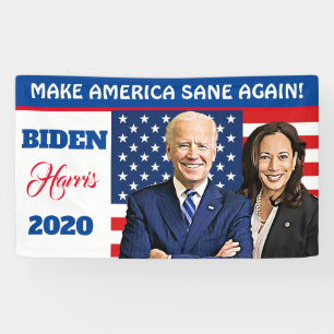 Banderoles Rendre l'Amérique à nouveau blanche Biden et Harri