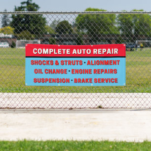 Banderoles Réparation Auto Complète Suspension Freins Moteur