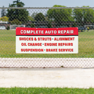 Banderoles Réparation Auto Complète Suspension Freins Moteur