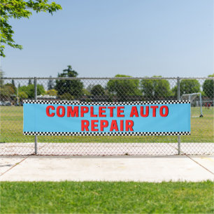 Banderoles Réparation automatique terminée À damiers indicate