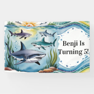 Banderoles Requin sous la mer Garçon Anniversaire