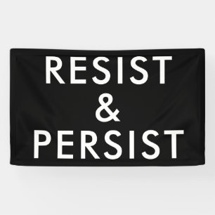 Banderoles Résister & Persister À La Manifestation Politique