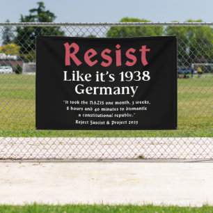Banderoles Résistez à l'état de 1938 Allemagne