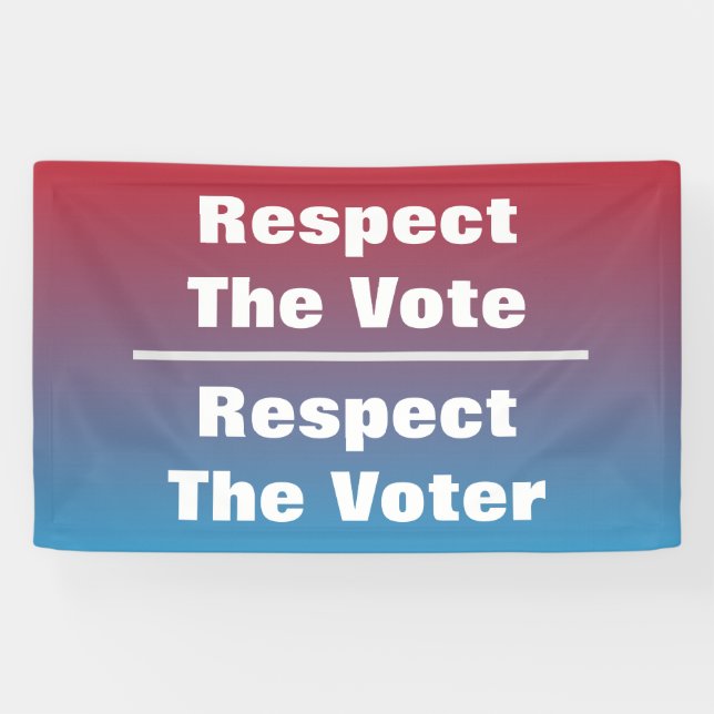 Banderoles Respecter le vote et l'électeur (Horizontal)