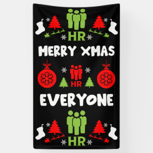 Banderoles Ressources humaines Dons de Noël laid Père Noël