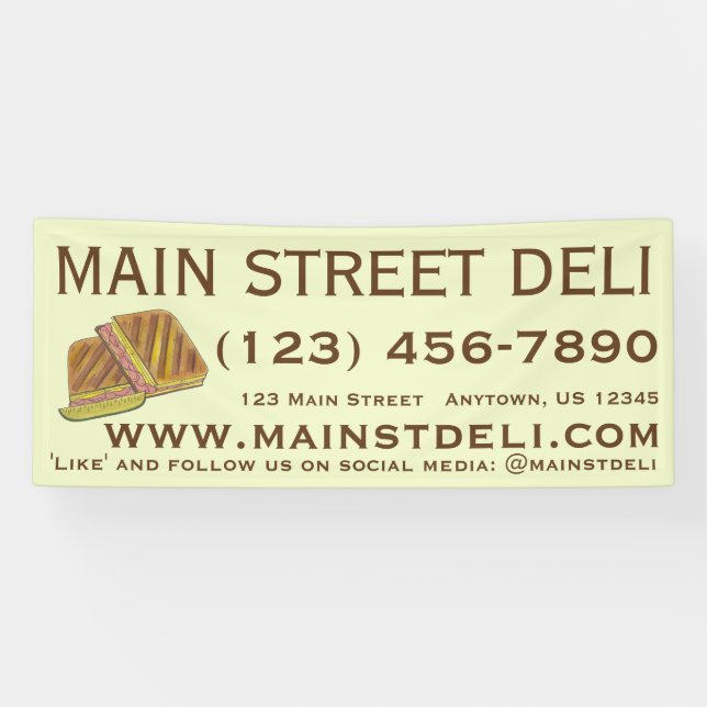 Banderoles Restaurant Cubain Sandwich Deli Restauration Resta (Horizontal)