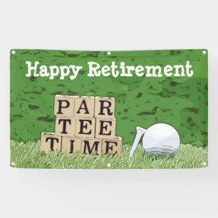 Banderoles Retraite de golf avec boule par tee time sur vert