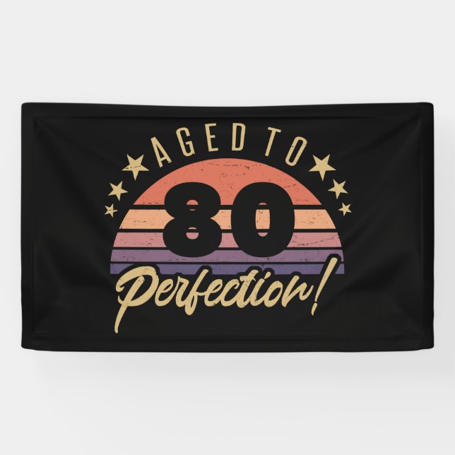 Banderoles Retro 80e Humour d'anniversaire (Horizontal)