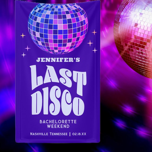 Banderoles Retro Disco Super Bachelorette Week-end Bienvenue (Créateur téléchargé)