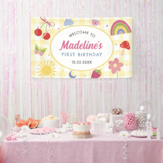 Banderoles Retro Hand Drawn Quirky Birthday Party