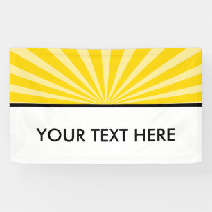 Banderoles Retro Rays blanc transparent + votre idée
