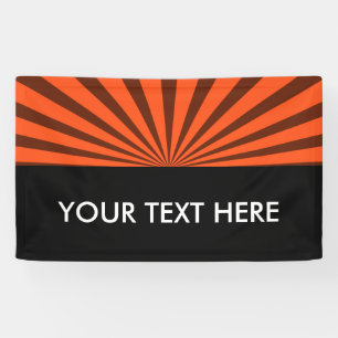 Banderoles Retro Rays noir transparent + votre idée