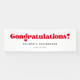 Banderoles Retro script Graduation party Félicitations